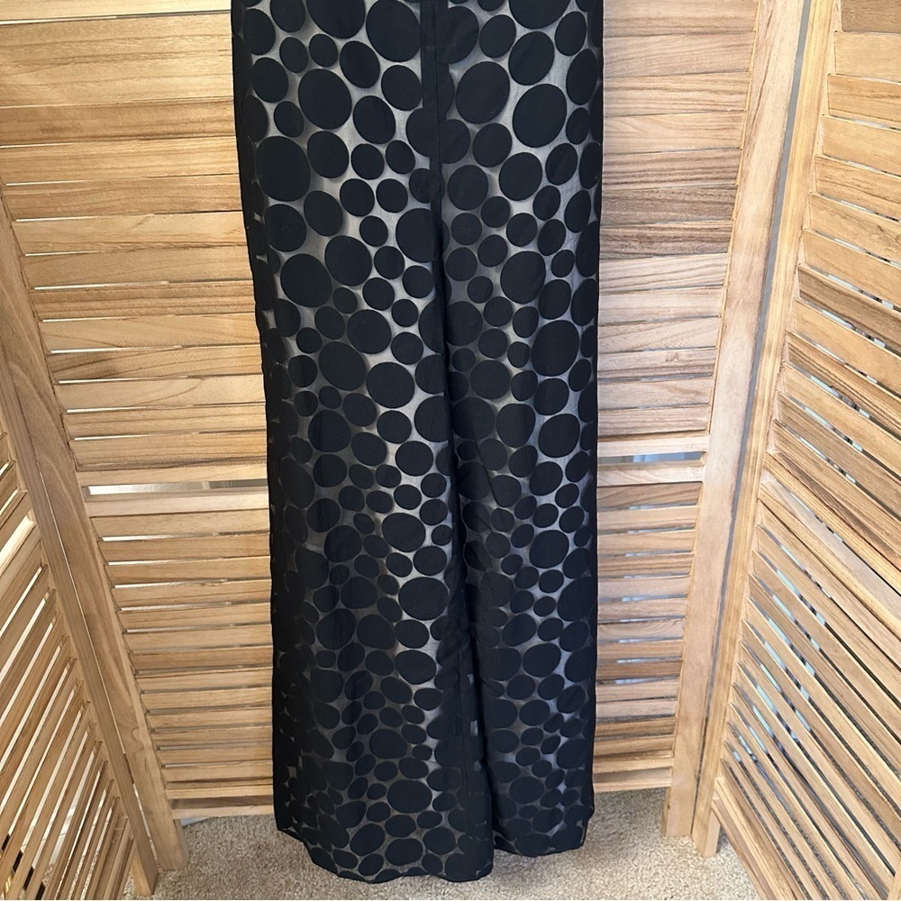 CUSHNIE Halter Neck Polka Dot Jumpsuit in black size 8 - Picture 6 of 11